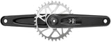 SRAM Eagle 90 T-Type Wide Crankset - 165mm 12-Speed 32t Chainring Direct Mount 2-Guards DUB Spindle Interface Black/Silver