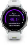 Garmin Forerunner 970  Titanium with Whitestone Case and Whitestone Translucent Amp Yellow Band