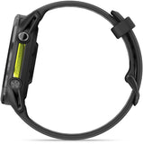 Garmin Forerunner 970  Carbon Gray DLC Titanium with Black Case and Black Translucent Whitestone Band