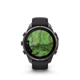 Garmin fenix 9 Pro – inReach, 47 mm Carbon Gray DLC Titanium with Black/Pebble Gray Silicone Band