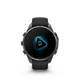 Garmin fenix 9 Pro – inReach, 47 mm Carbon Gray DLC Titanium with Black/Pebble Gray Silicone Band