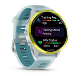 Garmin Forerunner 570 - 47mm  Amp Yellow Aluminum with Translucent Whitestone Turquoise Band