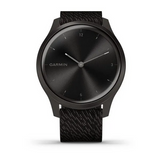 Garmin vivomove Style, Graphite Aluminum Case with Black Pepper Woven Nylon Band