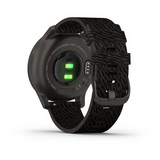 Garmin vivomove Style, Graphite Aluminum Case with Black Pepper Woven Nylon Band