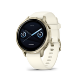 Garmin Venu 4 – 41 mm Lunar Gold with Bone Silicone Band