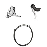 DISC BRAKE ASSEMBLED SET/J-kit DIRECT, CUES, BL-U6030 (L), BR-U6030 (F), FOR 160MM ROTOR, RESIN PAD (W/O FIN), W/CONNECTER INSERT, 1000MM (SM-BH59 BLACK), SILVER