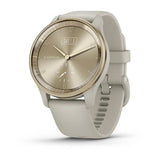 Garmin vívomove Trend, Cream Gold Stainless Steel Bezel with French Gray Case and Silicone Band