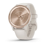 Garmin vívomove Trend, Peach Gold Stainless Steel Bezel with Ivory Case and Silicone Band