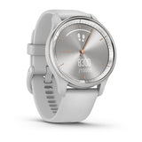 Garmin vívomove Trend, Silver Stainless Steel Bezel with Mist Gray Case and Silicone Band