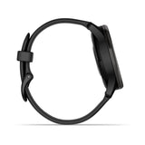 Garmin vívomove Trend, Slate Stainless Steel Bezel with Black Case and Silicone Band