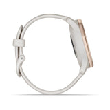 Garmin vívomove Trend, Peach Gold Stainless Steel Bezel with Ivory Case and Silicone Band