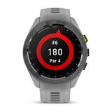 Garmin Approach S70, 42 mm, Black/Amp Yellow Ceramic Bezel with Powder Gray Silicone Band