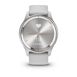 Garmin vívomove Trend, Silver Stainless Steel Bezel with Mist Gray Case and Silicone Band