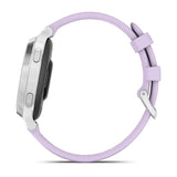 Garmin Lily 2 Active, Silver with Purple Jasmine Silicone Band