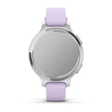 Garmin Lily 2 Active, Silver with Purple Jasmine Silicone Band
