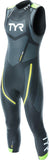 TYR Cat 5 Wetsuit - Sleeveless Black/Green/Yellow Men's XS