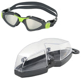 Aqua Sphere Kayenne Goggles - Gray/Lime with Mirrored Lens