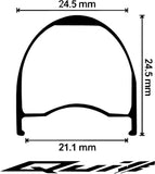 Rim Vel 700C 622X21 Quill 20 Bk/Msw
