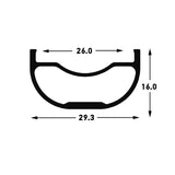Stan's No Tubes Arch MK3 Rim 26 Disc Black 32h